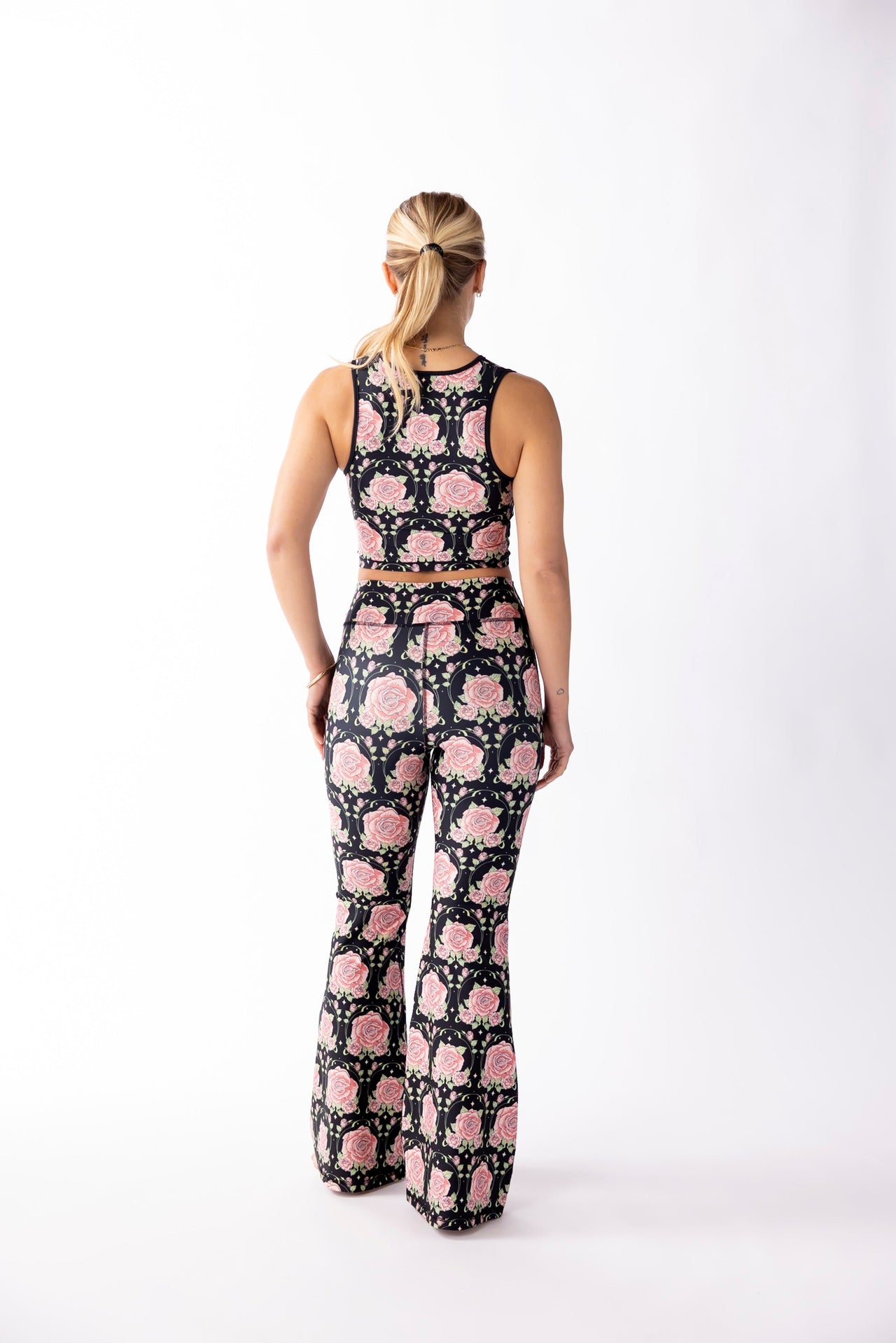 Flare Pants - Midnight Rose