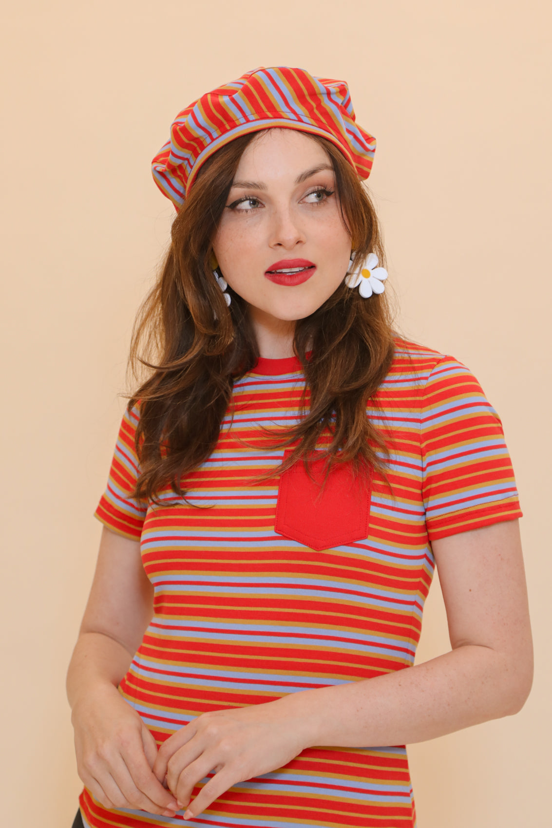 Tomato Stripe Beret