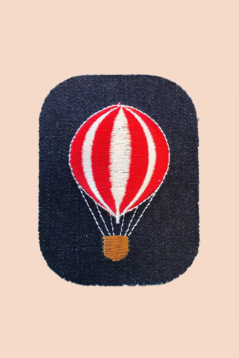 Hot Air Balloon Denim Patch