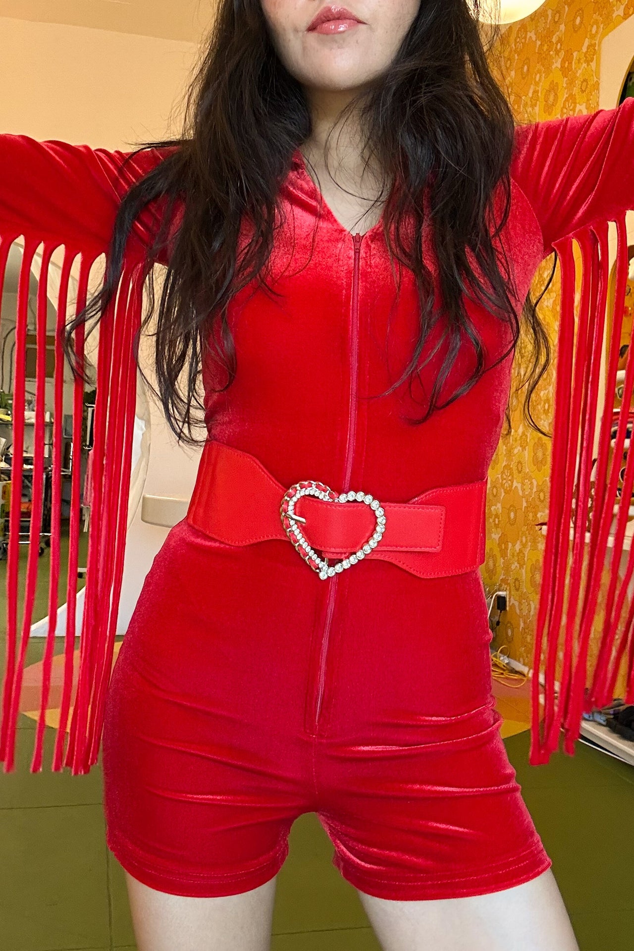 Heart of Glass Belt in Cherry