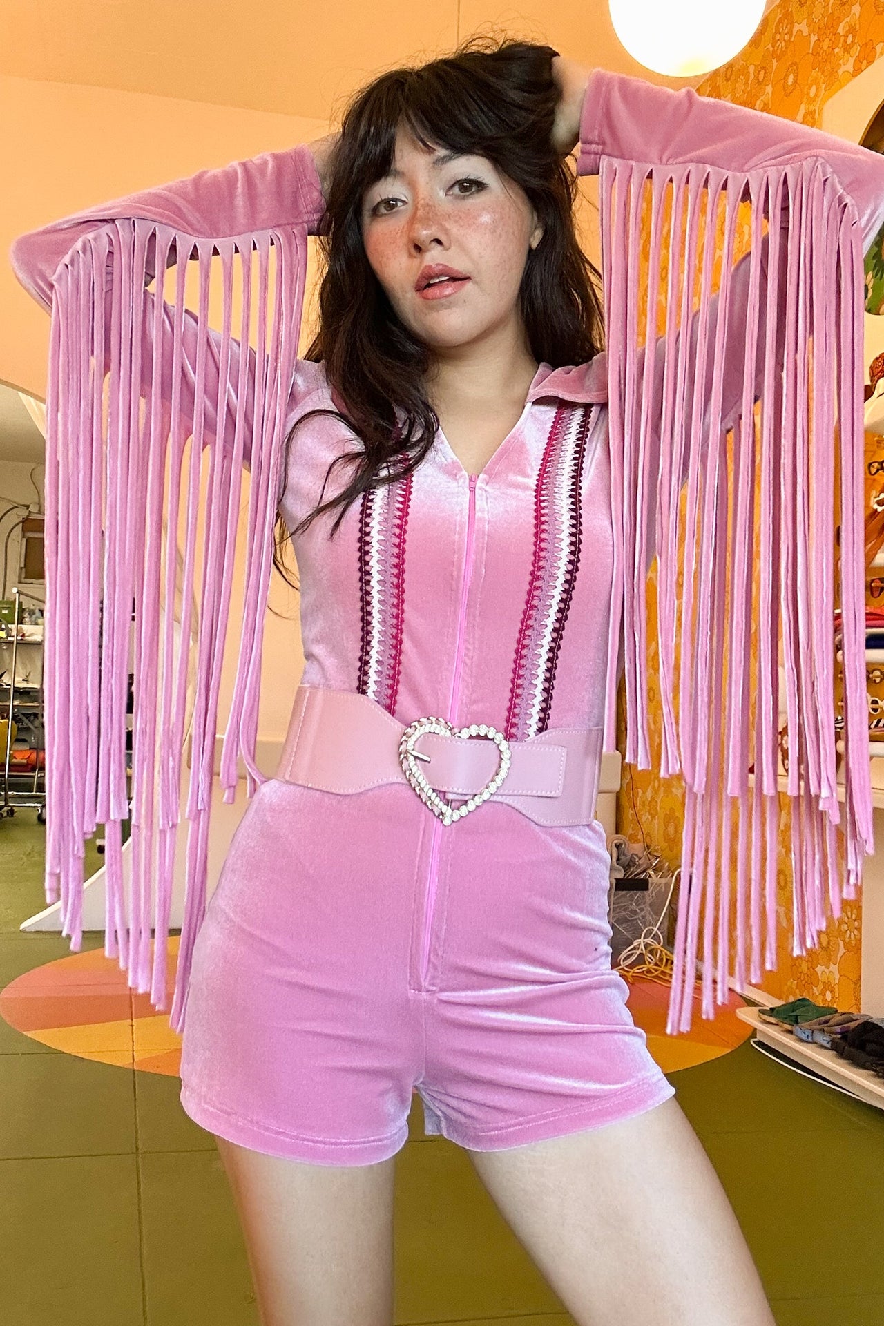 Heart of Glass Belt in Pink