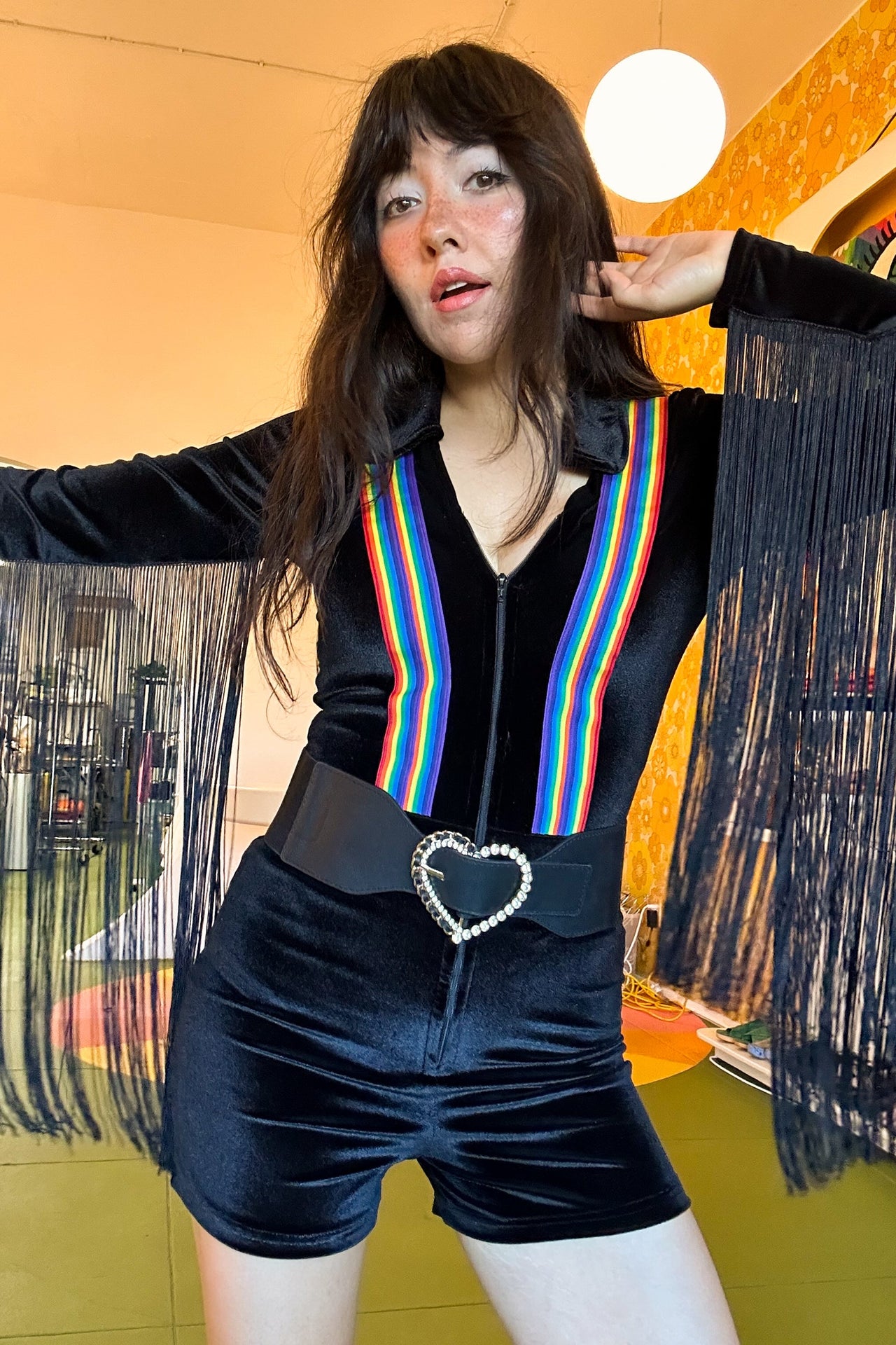 Heart of Glass Belt in Black