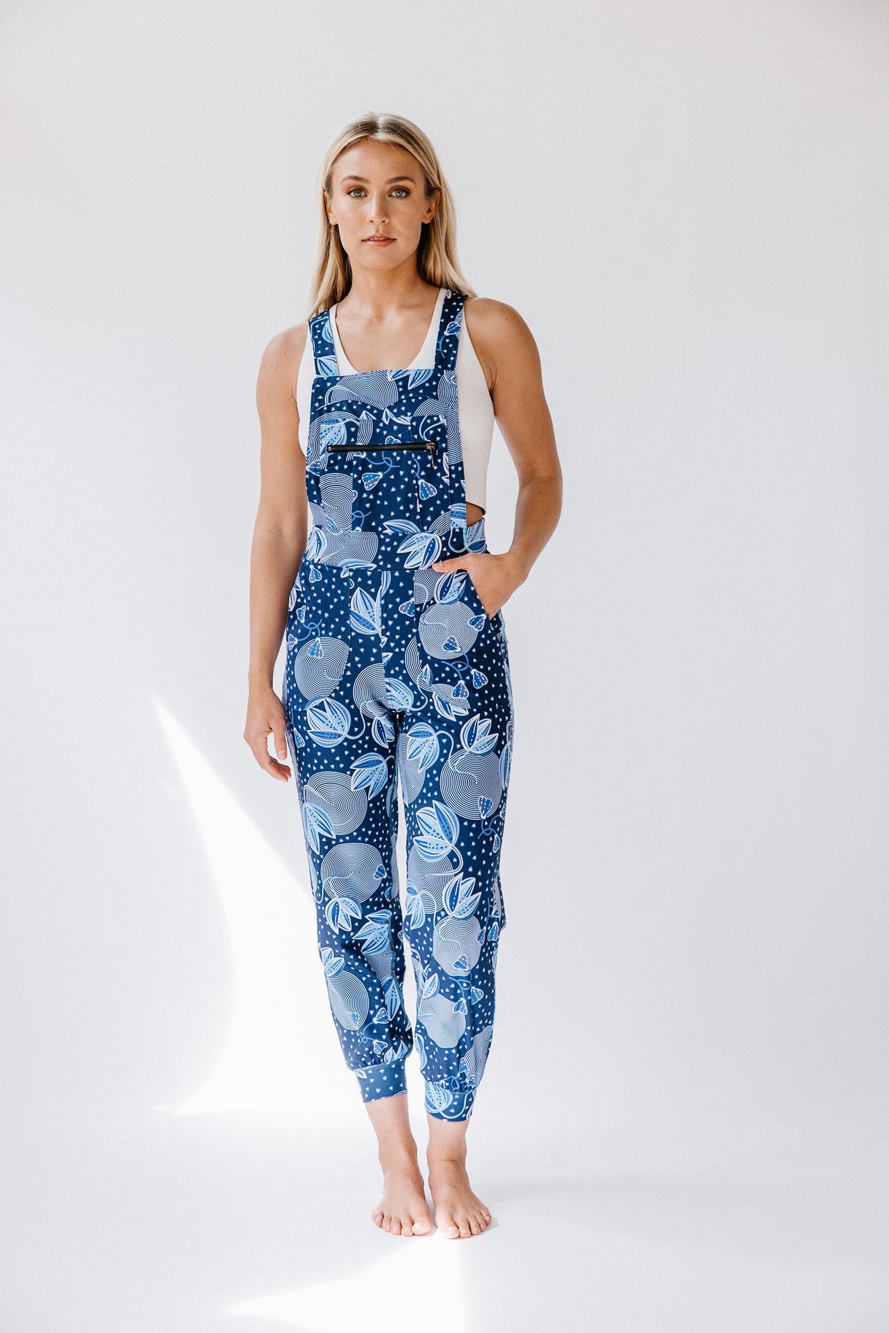 Overall Jumpsuit in Blue Lotus