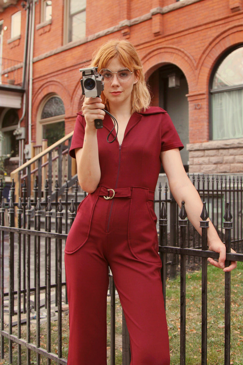 The California Shake Jumpsuit in Burgundy