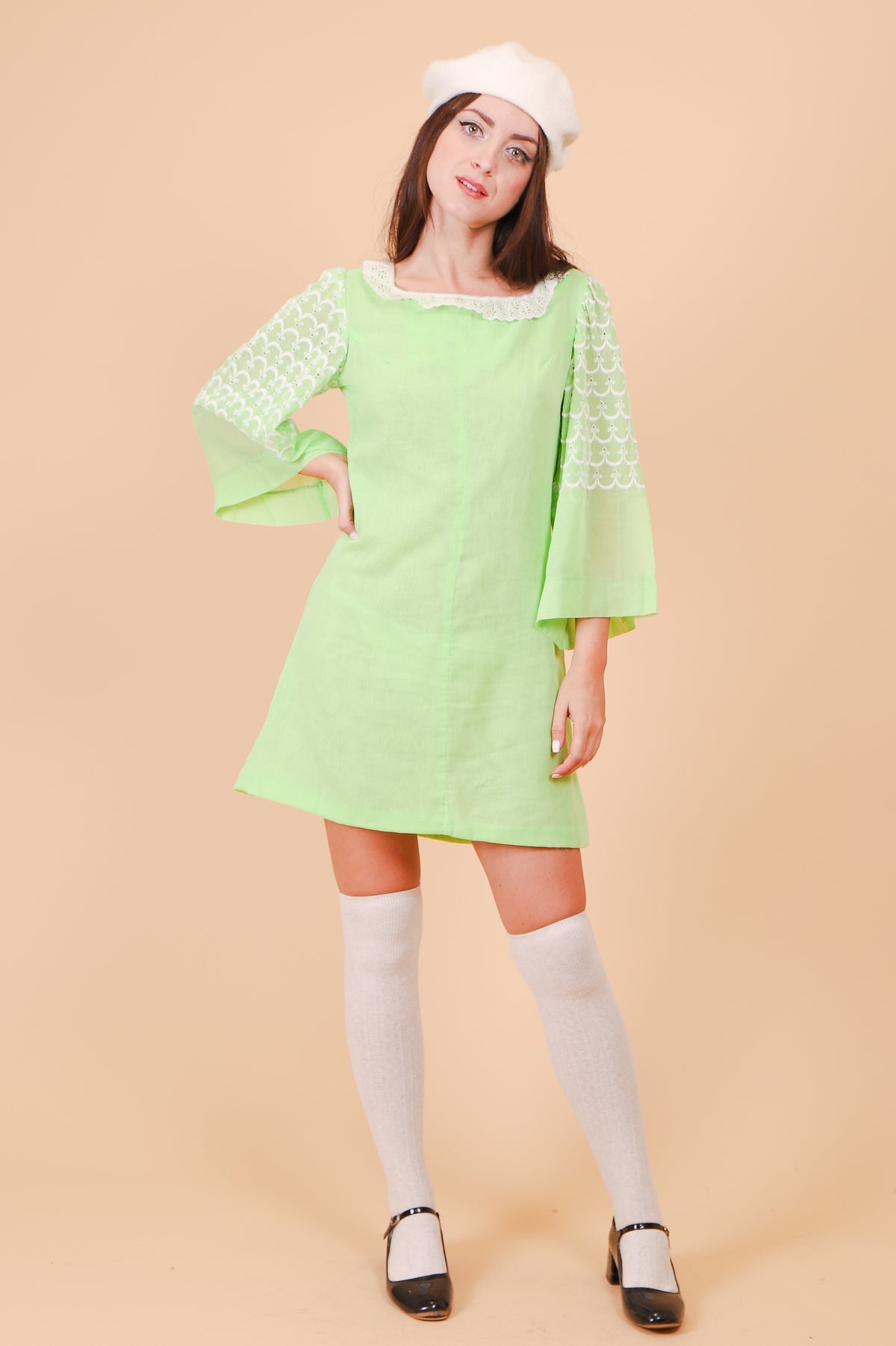 Vintage 1960’s Pistachio Dolly Mini-Dress