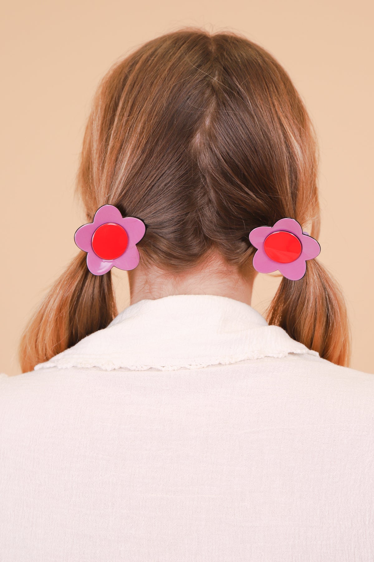 Flower Ponytail Tie in Purple