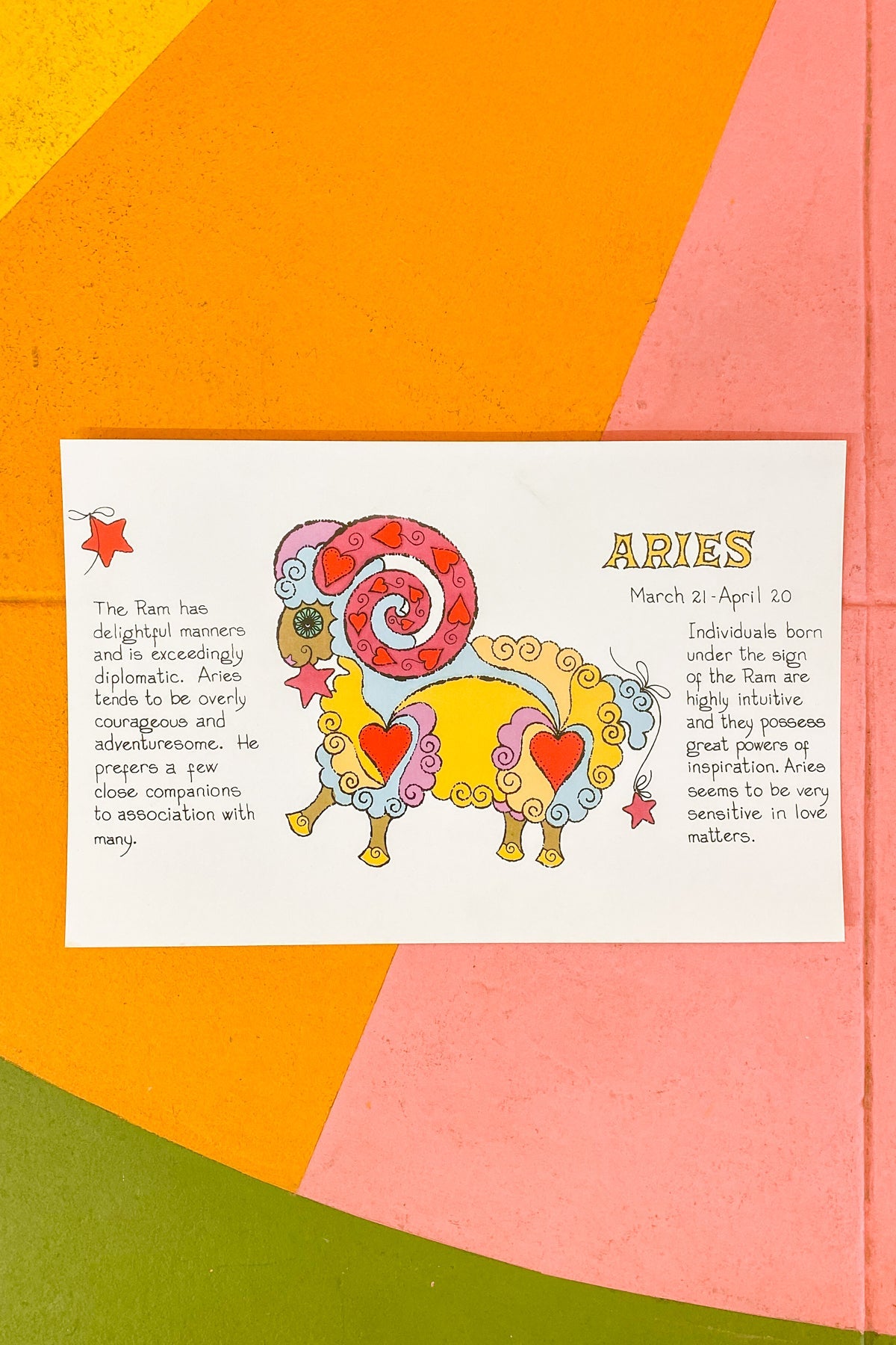 Aries Zodiac Print