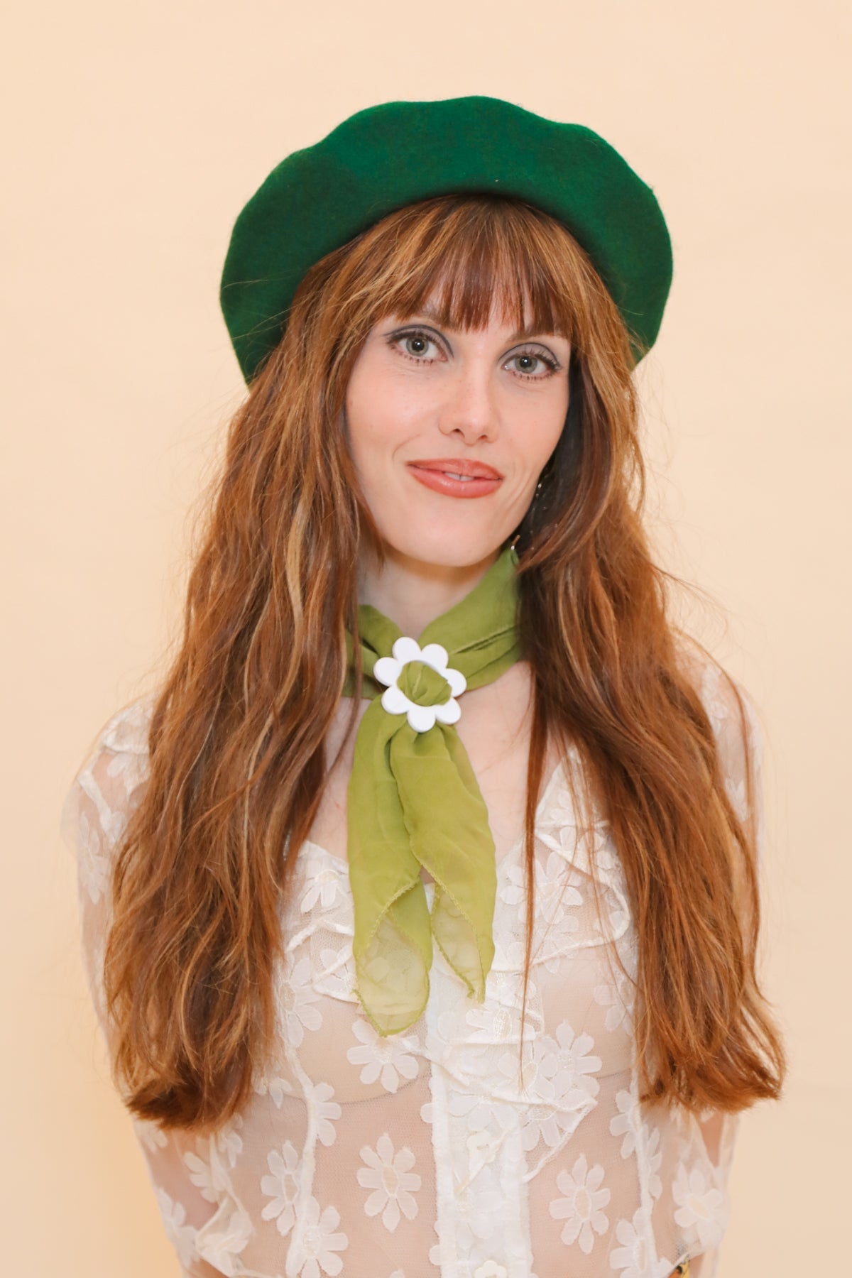 Brigitte Beret in Evergreen