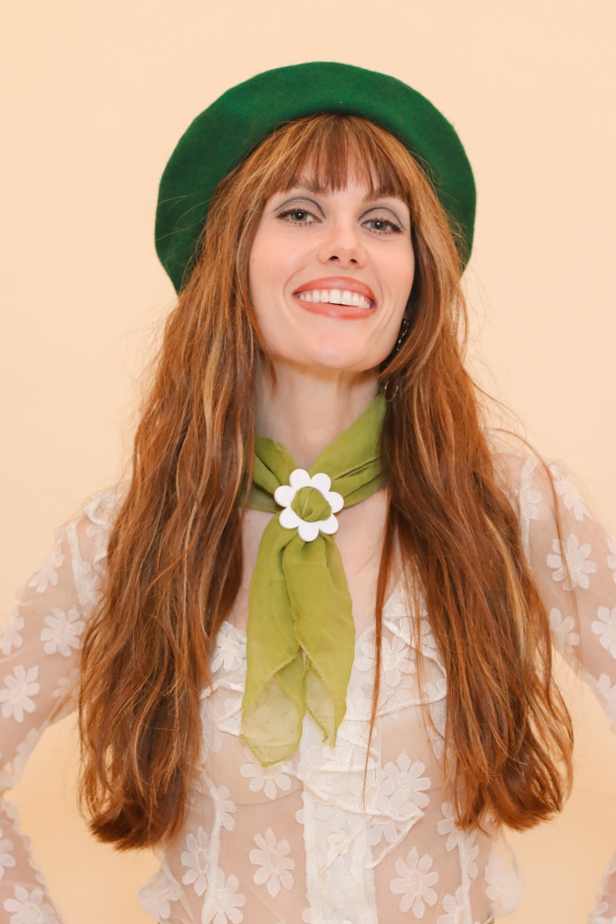 Brigitte Beret in Evergreen