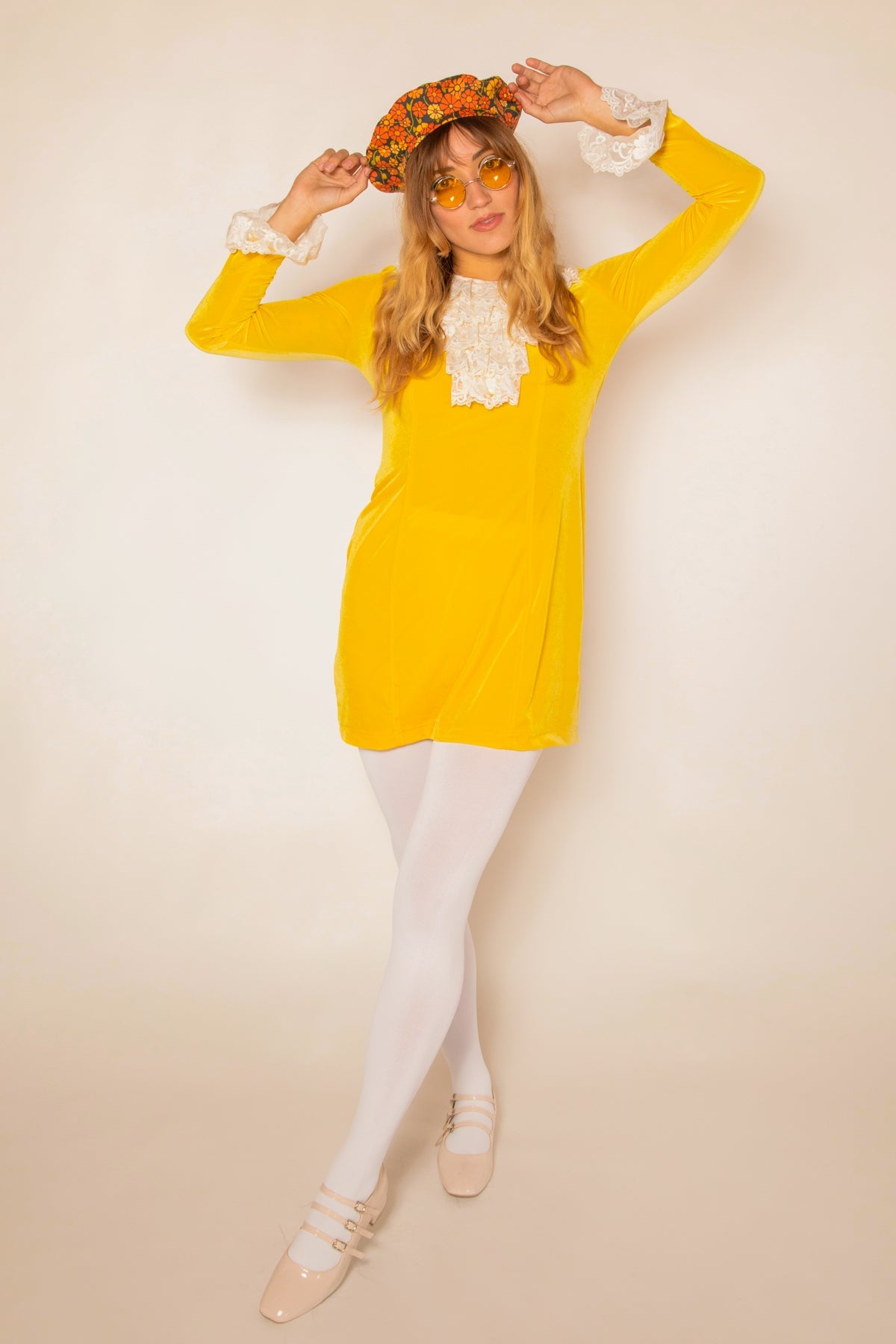 Lady Godiva Mini-Dress in Yellow