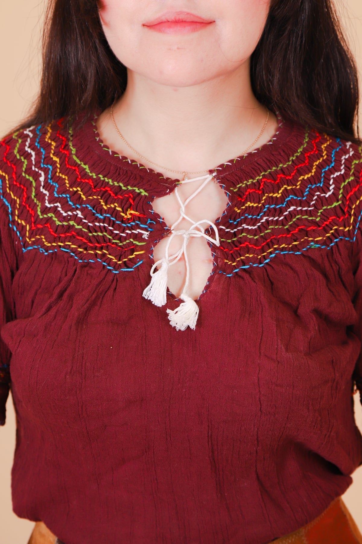 Vintage 1960’s Wine Penny Lane Blouse