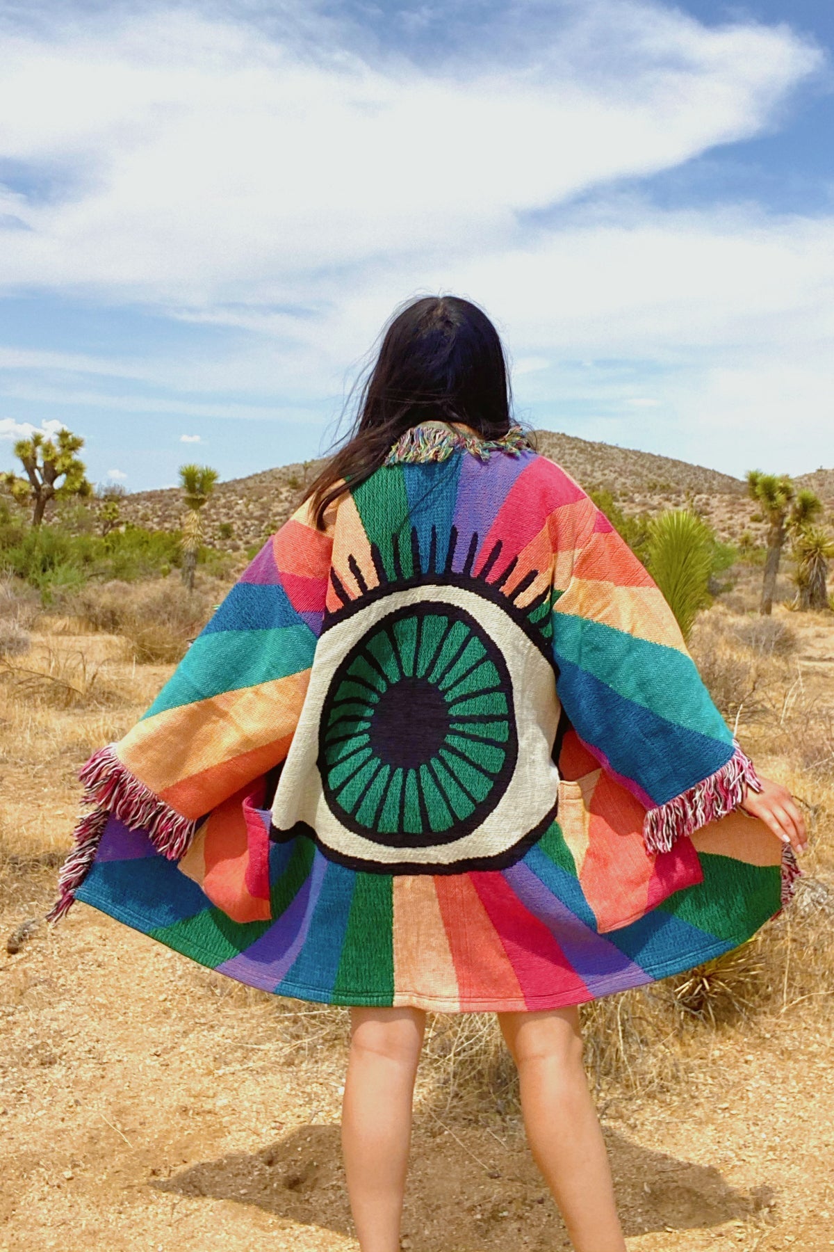 Rainbow Eye Blanket Robe Coat