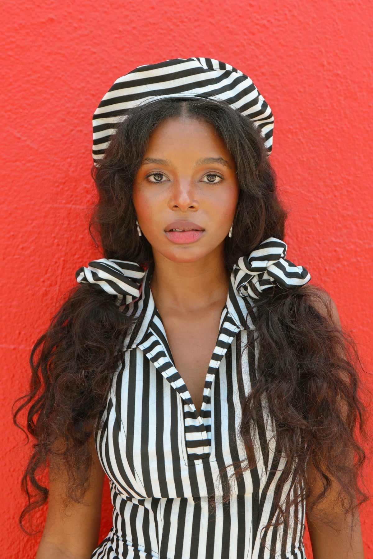 Black Stripe Beret