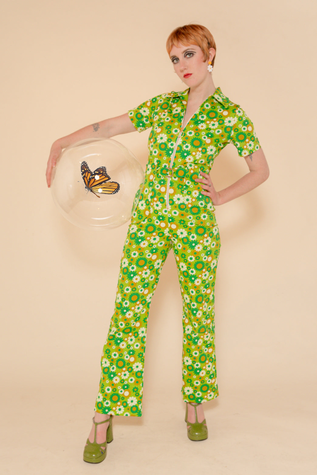 Green Daisy Jumpsuit