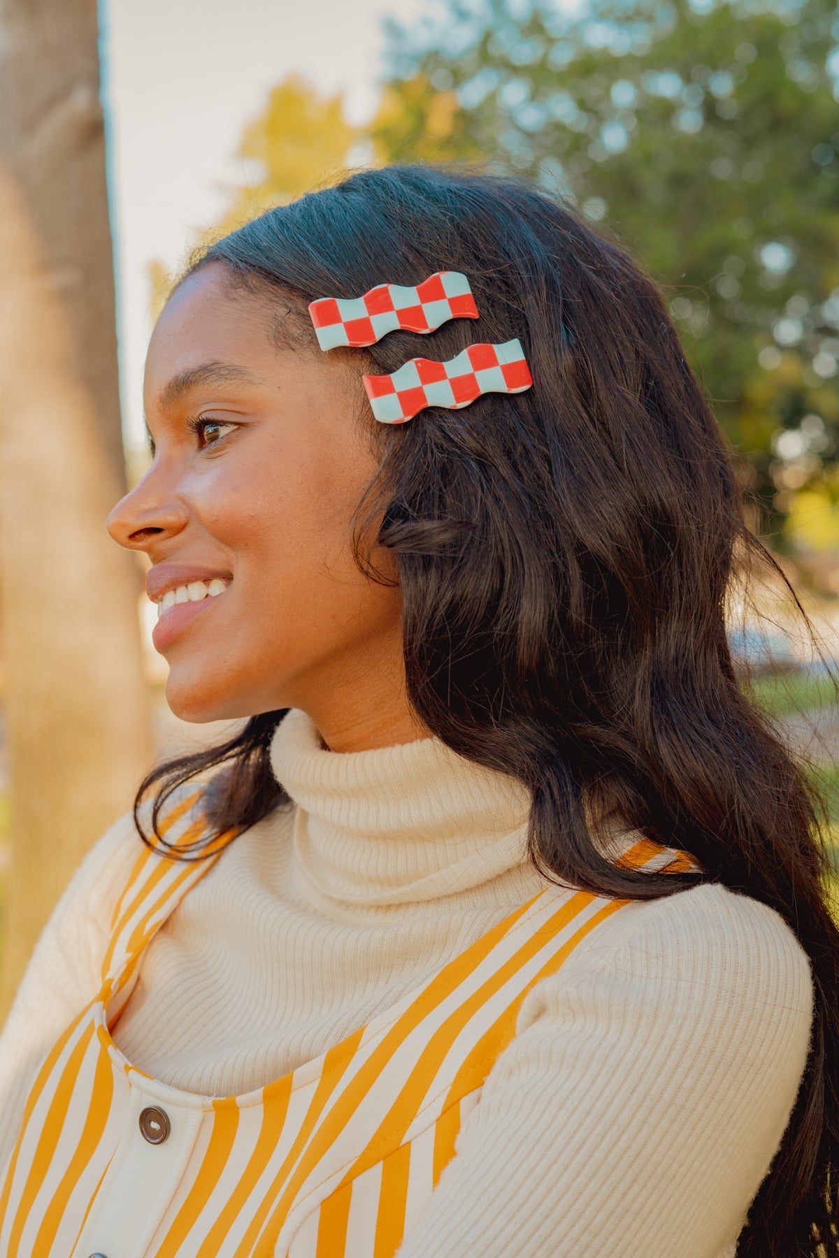 Checker Hair Clip