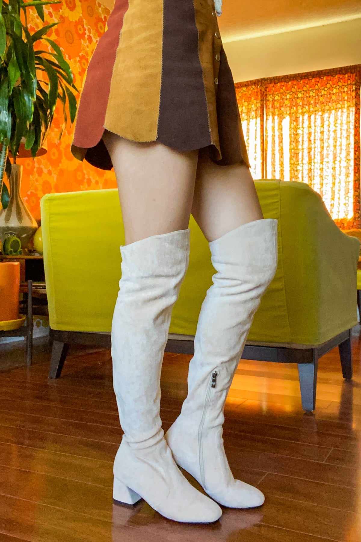 The Jane Boot in Cream