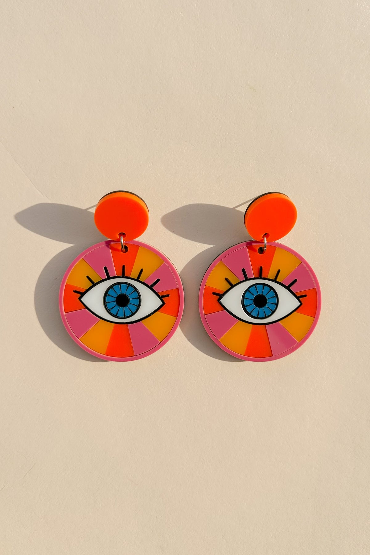 Rainbow Eye Earrings