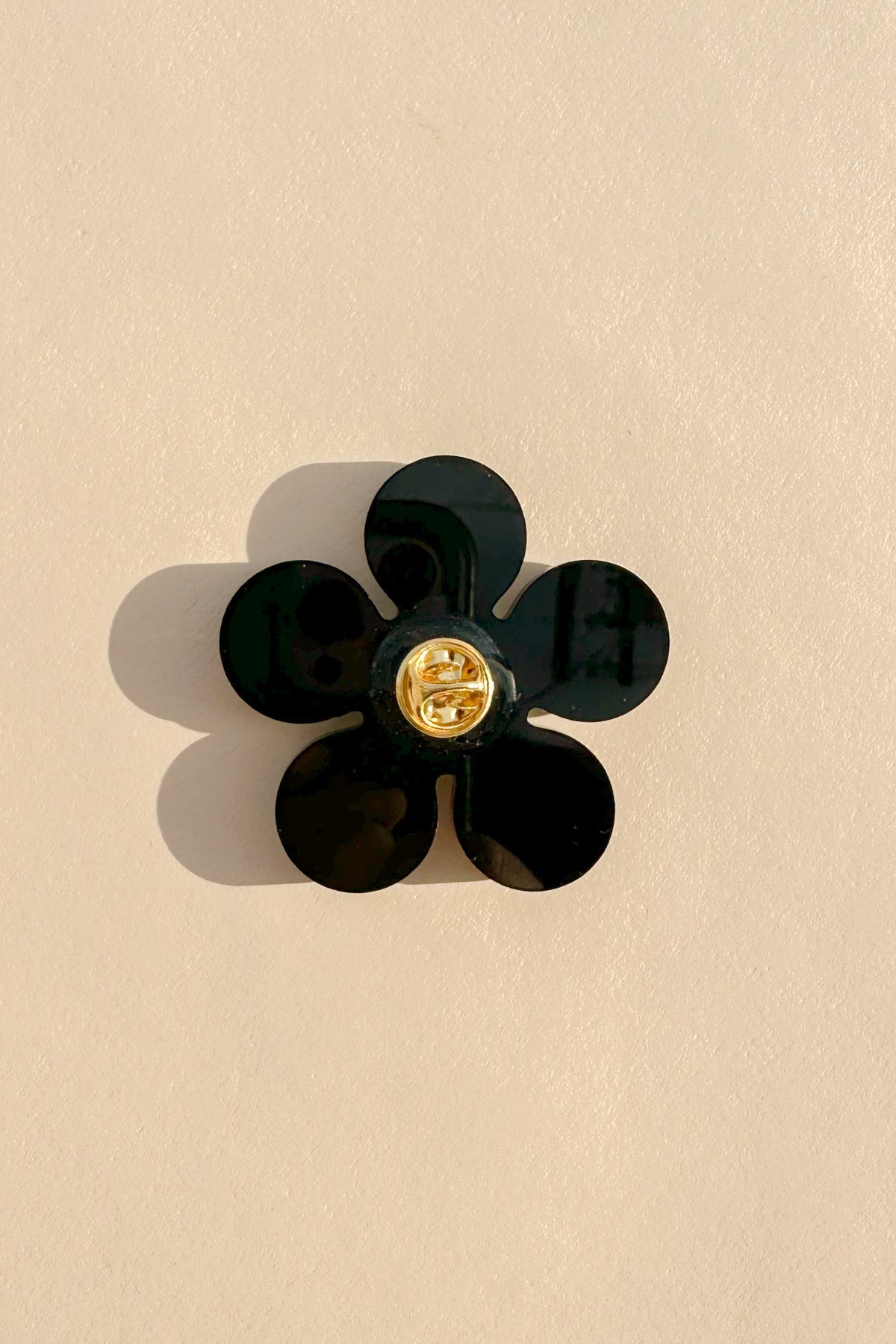 Marigold Brooch in Black