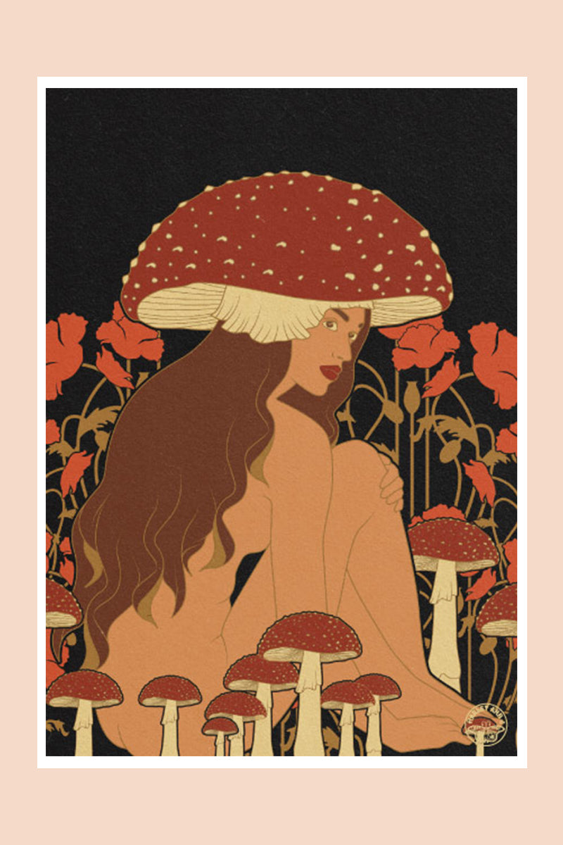 Mushroom Woman Print