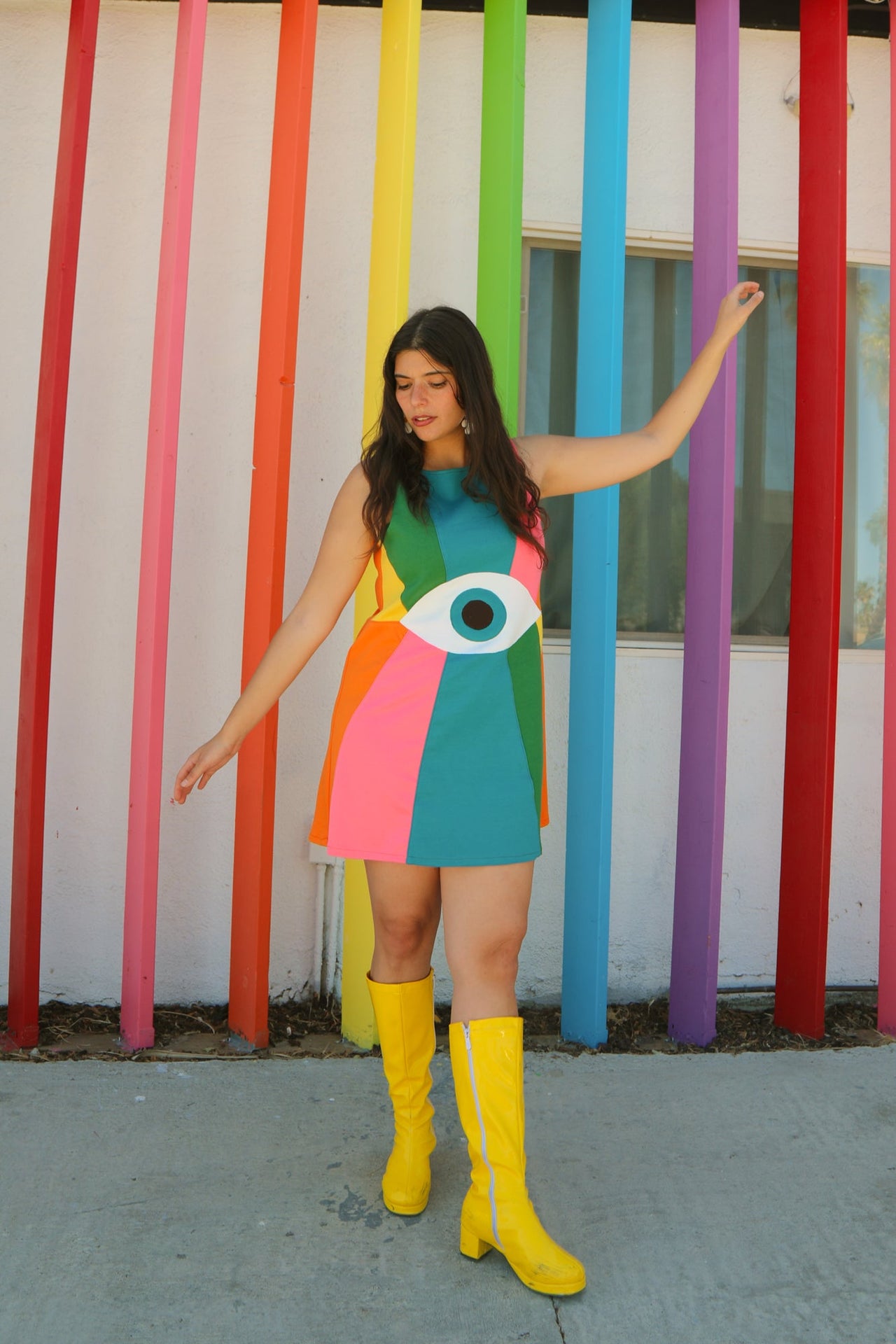 Miracle Eye Rainbow Mini-Dress