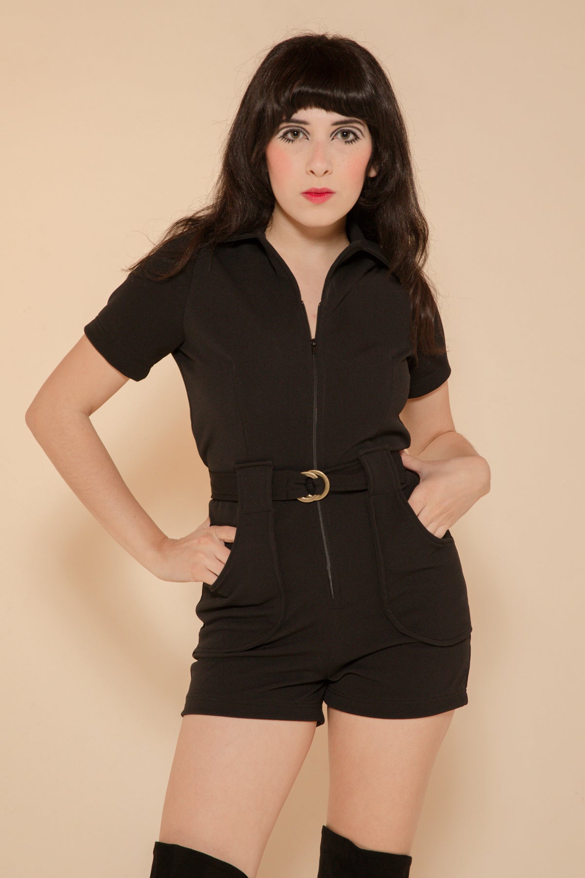 California Shake Romper in Black