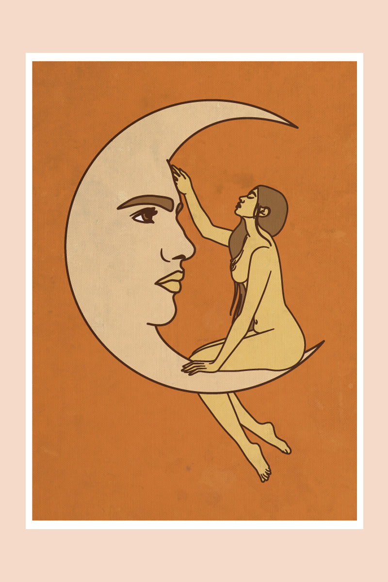 Moon Love in Sunset Print