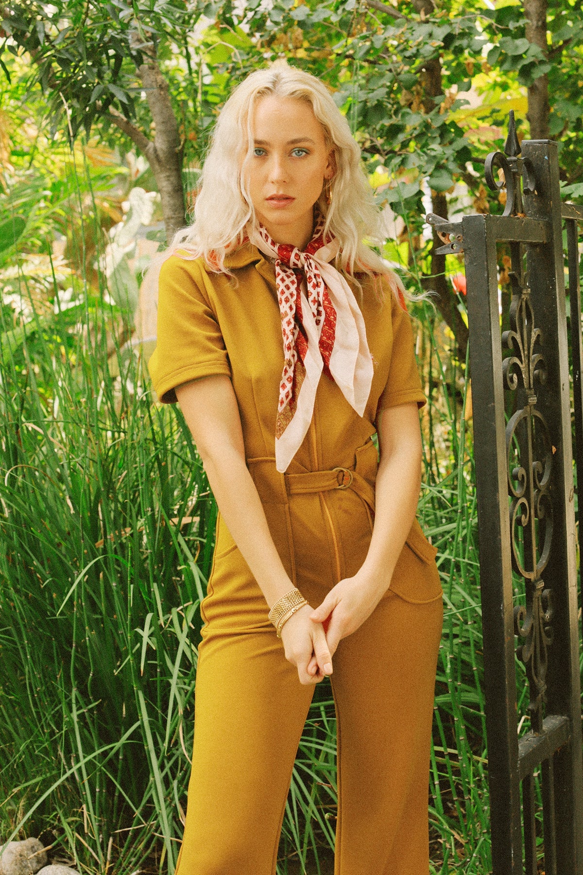 The California Shake Jumpsuit in Mustard