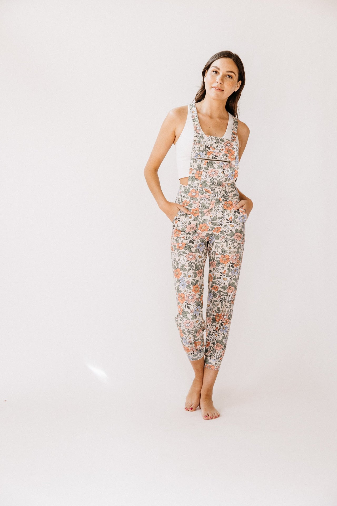 Overall Jumpsuit in Sweet Floral