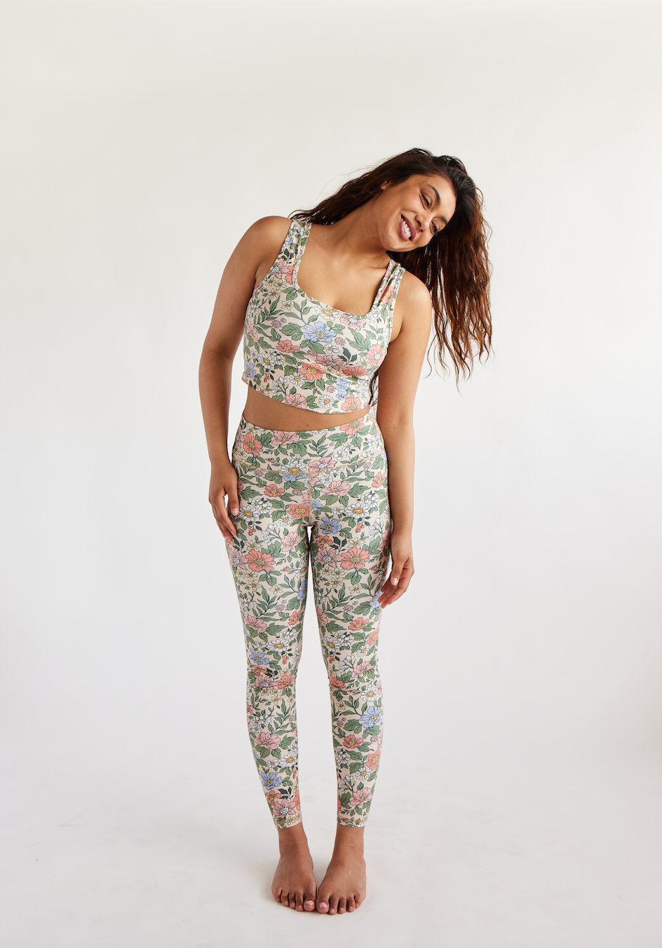 High Rise Leggings - Sweet Floral