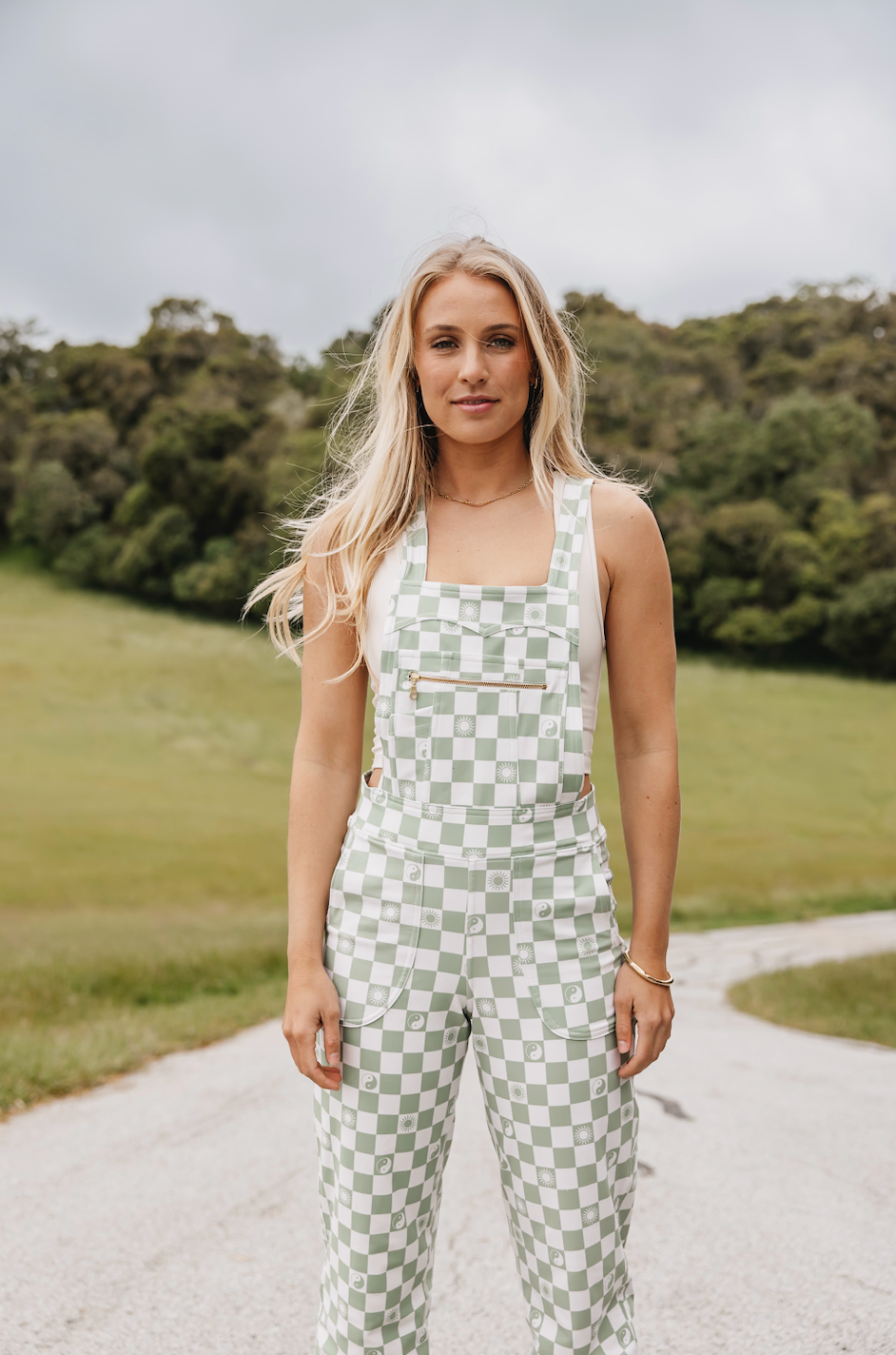 Overall Jumpsuit - Checkered