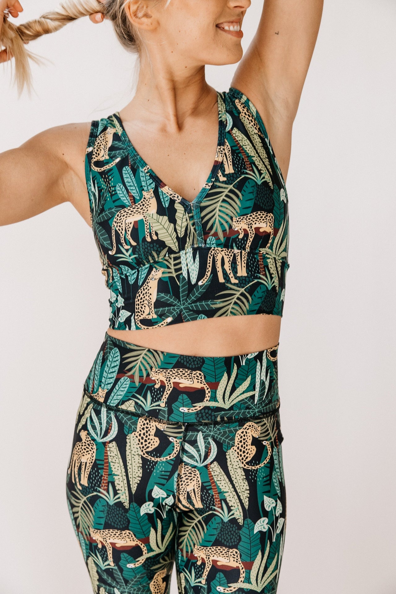 V-Neck Crop Top - Jungle