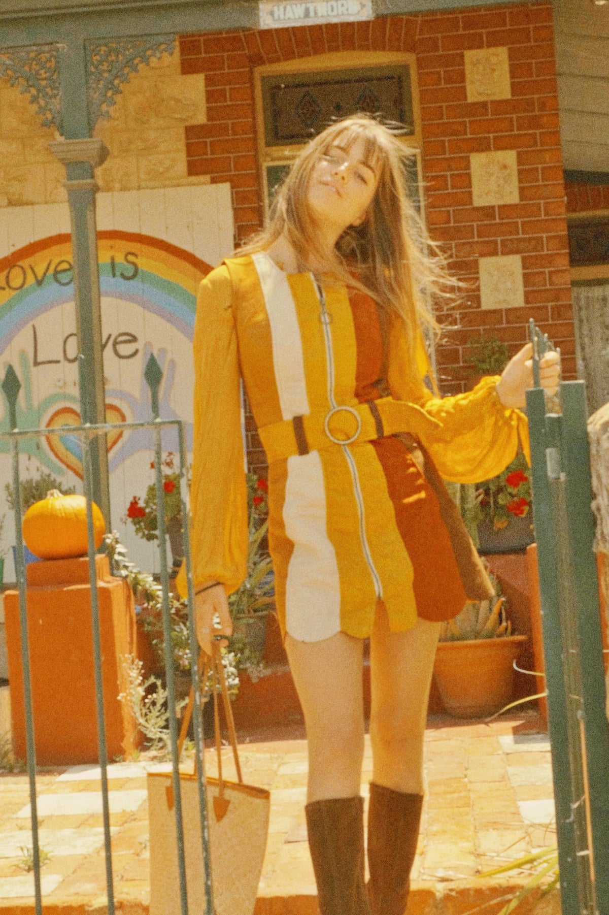Marigold Faire Suede Mini-Dress